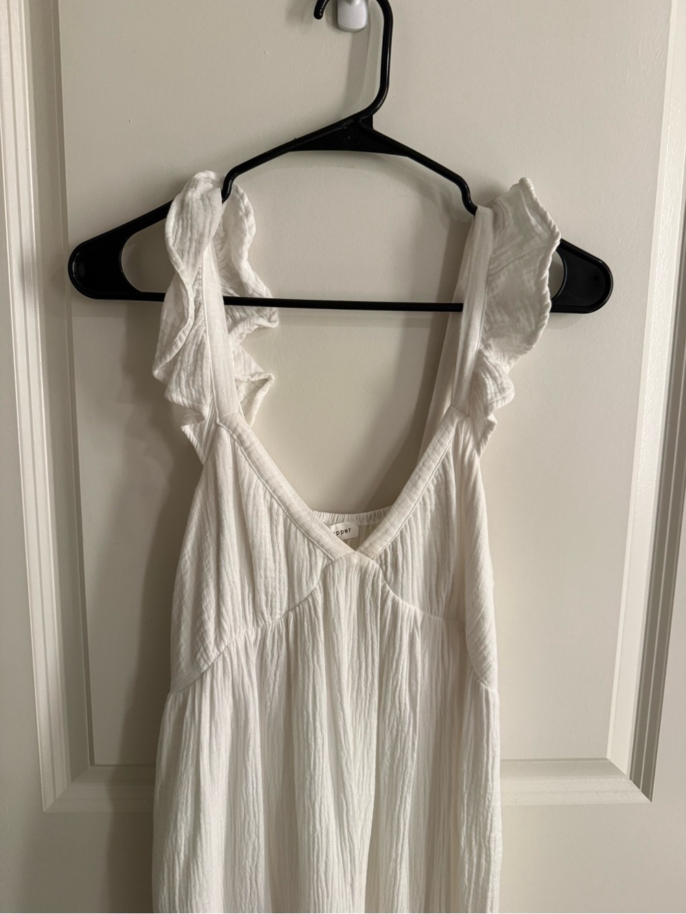 VICI- Melia Flutter Sleeve Midi Dress - White - Medium - Picture 6 of 7